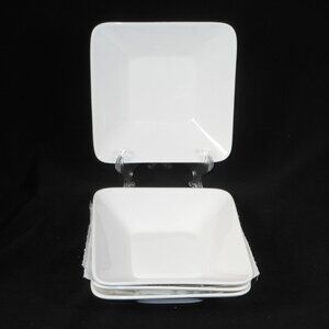 4 white multi purpose square bowl. Maxwell & Williams White Basic Piazza